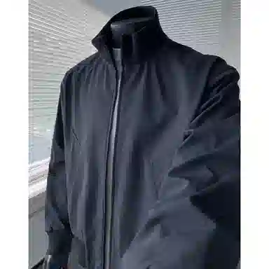 布客行 拼接美式复古高街夹克直筒水洗做旧微喇抽绳牛仔裤休闲运动套装 男女同款