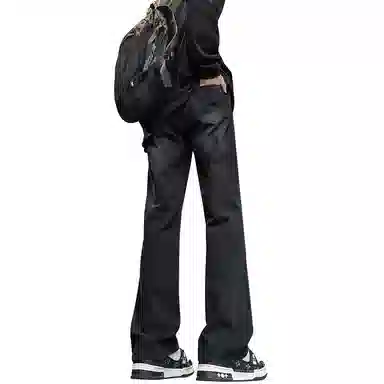 【万针刺绣立体花卉】布客行 重工美式复古水洗直筒基础款高街舒适亲肤透气休闲百搭微喇纯色长裤显高显瘦显腿长弹力牛仔裤 男女同款