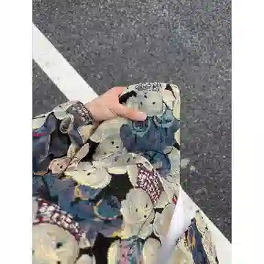 【小熊万针刺绣】布客行 美式复古轻奢高级潮牌高街提花宽松大码休闲舒适时尚百搭运动重磅青少年痞帅翻领开衫华棉长袖外套夹克 男女同款