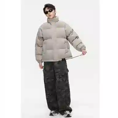 【扎染脏脏面包服】布客行 美式复古立领宽松休闲百搭高级感时尚街头基础通勤加厚保暖防泼水防污做旧废土风无性别主义冬季棉服 男女同款