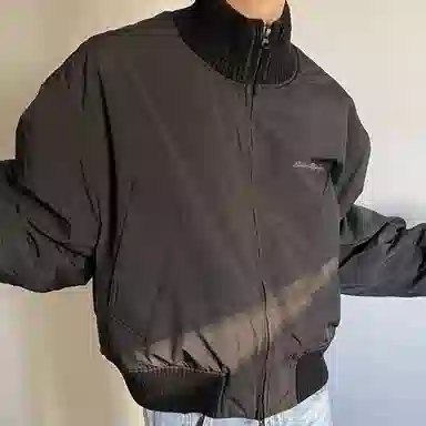 布客行 【初秋赛博朋克拉链飞行员外套】纯色设计美式复古廓形立领短款不羁有型顺滑细腻材质防风防水机能休闲百搭新潮夹克 男女同款