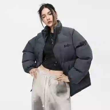 【扎染面包服】布客行 美式复古立领宽松休闲百搭高级感时尚街头基础通勤加厚保暖防泼水防污做旧废土风无性别主义冬季棉袄棉服 男女同款