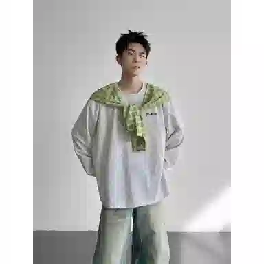 布客行 美式高街复古港风回潮轻奢老钱风可拆卸胸针领落肩袖潮牌长袖休闲舒适百搭学院风亲肤卫衣 男女同款