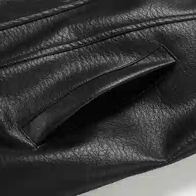 【老钱风高智感PU皮衣】布客行 飞行员教练机能服美拉德港高街休闲轻奢时尚痞帅翻领假两件落肩袖韩版百搭保暖防泼水工装夹克 男女同款