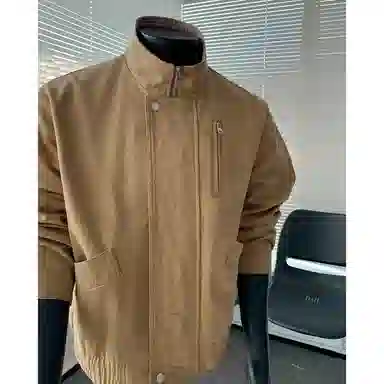 【水洗猫眼外套裤子一套】布客行 美式格子翻领美拉德复古高街上衣夹克直筒做旧微喇基础款抽绳松紧腰牛仔裤休闲运动套装 男女同款