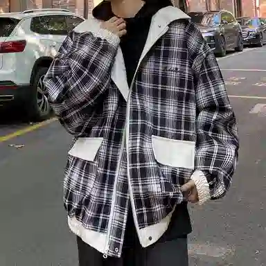 布客行 美式复古高街潮牌翻领痞帅休闲宽松百搭夹克 男女同款