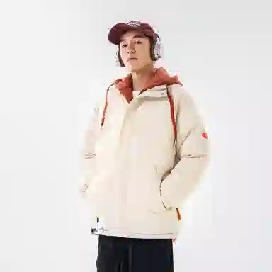 布客行 【冬季美式复古潮流拉链假两件连帽】痞帅工装户外加厚机能巴恩风休闲日常通勤舒适防风保暖御寒亲肤开衫棉服 男女同款