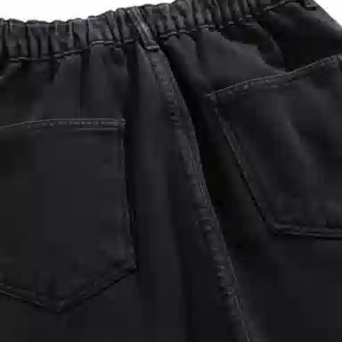 【3D立体浮雕花卉线绒刺绣黑牛】布客行 显高显瘦显腿长美式复古高街修身水洗直筒微喇基础款舒适休闲百搭弯刀弹力长裤子牛仔裤 男女同款