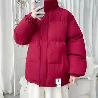 布客行 【美式复古面包服立领纯色】日常通勤无性别主义宽松休闲穿搭多巴胺舒适亲肤柔软配色防风保暖街头风户外长袖棉服 男女同款