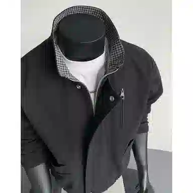 【水洗猫眼外套裤子一套】布客行 美式格子翻领美拉德复古高街上衣夹克直筒做旧微喇基础款抽绳松紧腰牛仔裤休闲运动套装 男女同款