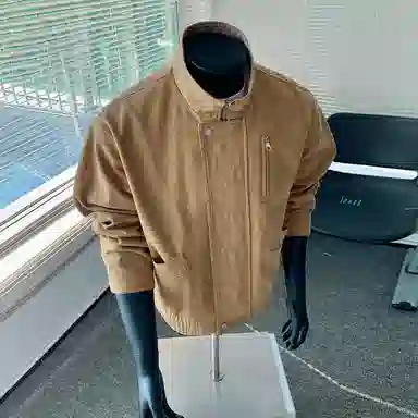 【水洗猫眼外套裤子一套】布客行 美式格子翻领美拉德复古高街上衣夹克直筒做旧微喇基础款抽绳松紧腰牛仔裤休闲运动套装 男女同款