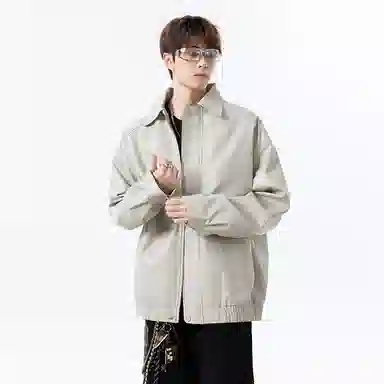 【复古美式PU皮衣】布客行 飞行员教练服美拉德港风机能高街休闲轻奢老钱风高级痞帅翻领落肩袖韩版工装百搭防风防泼水夹克 男女同款