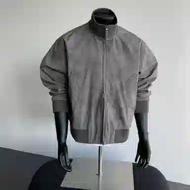 布客行 拼接美式复古高街夹克直筒水洗做旧微喇抽绳牛仔裤休闲运动套装 男女同款