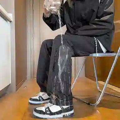 【户外防风防泼水】布客行 纯色机能风徒步美式复古登山裤多功能直筒工装抽绳松紧腰拉链口袋舒适百搭日常可穿长裤子休闲裤 男女同款