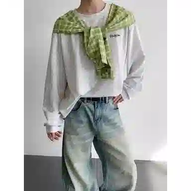 布客行 美式高街复古港风回潮轻奢老钱风可拆卸胸针领落肩袖潮牌长袖休闲舒适百搭学院风亲肤卫衣 男女同款