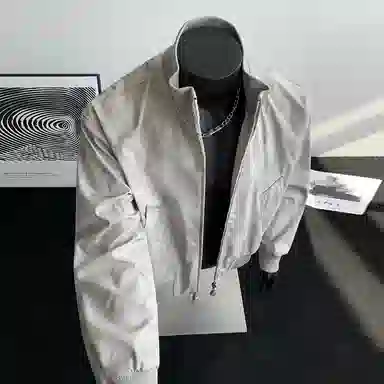 布客行 拼接美式复古高街夹克直筒水洗做旧微喇抽绳牛仔裤休闲运动套装 男女同款