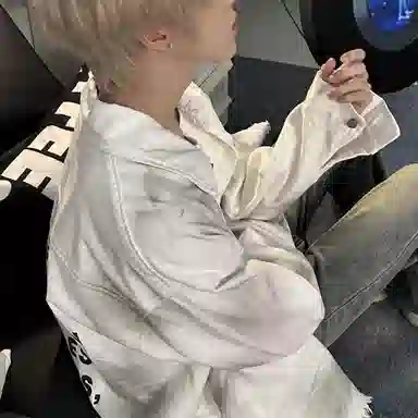 【扎染脏脏牛仔外套裤子一套】布客行 港风潮流别背面字母印花高街大码百搭抽绳水洗做旧阔腿舒适长裤休闲运动套装 男女同款