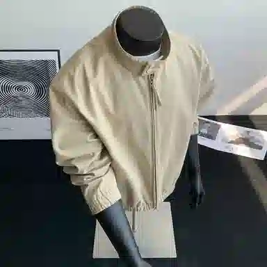 【水洗外套裤子一套】布客行 翻领设计防风扣美式复古高街落肩上衣夹克直筒做旧微喇基础款松紧腰抽绳牛仔裤休闲运动套装 男女同款