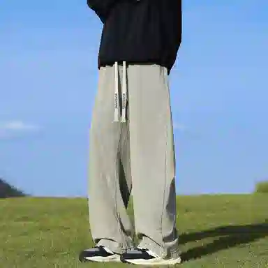 【美式弯刀直筒】布客行 纯色双侧不对称接设计基础款港风潮牌高街宽松大码舒适显高修饰腿型小众百搭通勤长裤子牛仔裤 男女同款