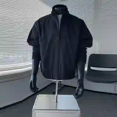 布客行 拼接美式复古高街夹克直筒水洗做旧微喇抽绳牛仔裤休闲运动套装 男女同款