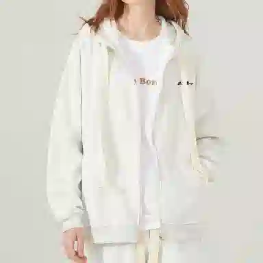 【懒人免搭配】布客行 重磅连帽纯色简约基础款春秋冬季一套开衫针织衫卫衣美式复古高街直筒中腰显高显瘦宽松百搭休闲运动套装 男女同款