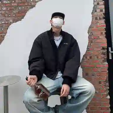 布客行 防风保暖老钱风美式高街立领百搭长袖飞行员高级感通勤短款羽绒服 男女同款
