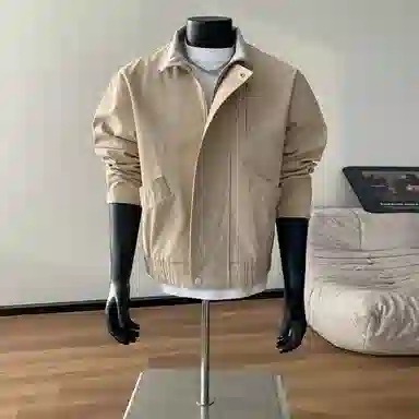 【水洗猫眼外套裤子一套】布客行 美式格子翻领美拉德复古高街上衣夹克直筒做旧微喇基础款抽绳松紧腰牛仔裤休闲运动套装 男女同款