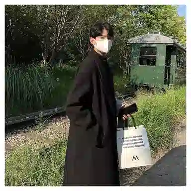 布客行 纯色慵懒风韩系基础长款老钱风穿搭过膝宽松舒适大口袋西装领保暖英伦风毛呢子外套高级感风衣休闲百搭落肩翻领长袖大衣 男女同款