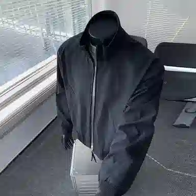 布客行 拼接美式复古高街夹克直筒水洗做旧微喇抽绳牛仔裤休闲运动套装 男女同款