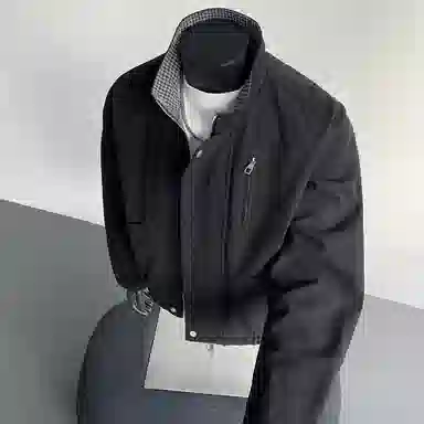 【水洗猫眼外套裤子一套】布客行 美式格子翻领美拉德复古高街上衣夹克直筒做旧微喇基础款抽绳松紧腰牛仔裤休闲运动套装 男女同款