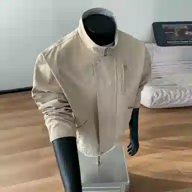 【水洗猫眼外套裤子一套】布客行 美式格子翻领美拉德复古高街上衣夹克直筒做旧微喇基础款抽绳松紧腰牛仔裤休闲运动套装 男女同款