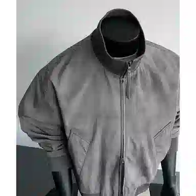 布客行 拼接美式复古高街夹克直筒水洗做旧微喇抽绳牛仔裤休闲运动套装 男女同款