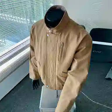 【水洗猫眼外套裤子一套】布客行 美式格子翻领美拉德复古高街上衣夹克直筒做旧微喇基础款抽绳松紧腰牛仔裤休闲运动套装 男女同款