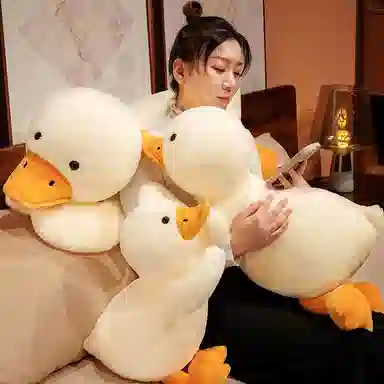 波比熊 可爱趴趴鸭子 玩偶 毛绒公仔