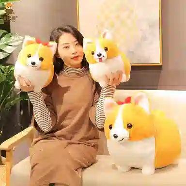 波比熊 柯基狗 玩偶 毛绒公仔