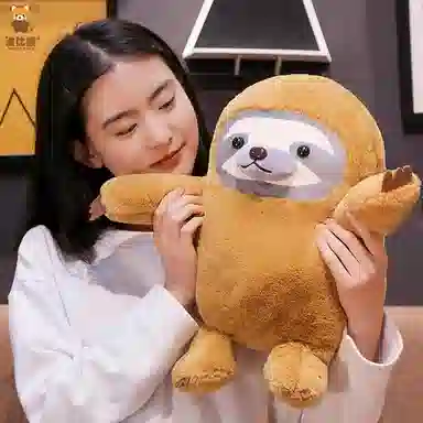 波比熊 呆萌闪电树懒 玩偶 毛绒公仔