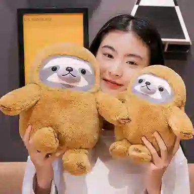 波比熊 呆萌闪电树懒 玩偶 毛绒公仔