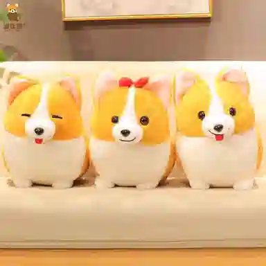 波比熊 柯基狗 玩偶 毛绒公仔
