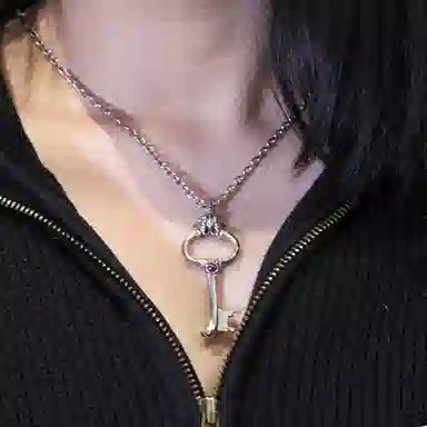 【可定制刻字】 白木黑冰 脊骨钥匙 潮流时尚新中式高级感原创设计 银合金 项链 男款 礼盒