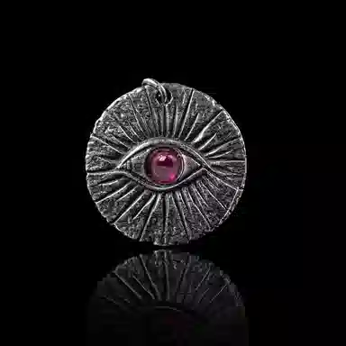 White Wood Black Ice God’s Eye Necklace