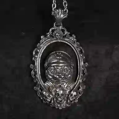 【免费刻字】 白木黑冰 机车猫皇 新中式原创小众设计高级感 银合金 项链 男款 礼盒