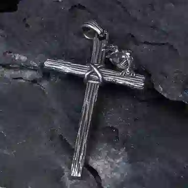 【可定制刻字】 白木黑冰 鸦魂圣架 新中式潮流时尚高级感百搭小众设计 银合金 项链 男款 礼盒 送男生好物 男朋友 男士 学生