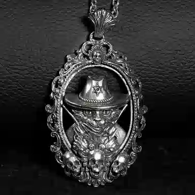 【免费刻字】 白木黑冰 神枪猫皇 潮流时尚新中式高级感 银合金 项链 男款 礼盒