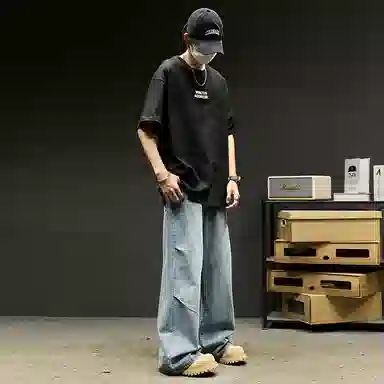 SZON Straight Fit Jeans Blue