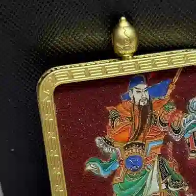 【福星高照交旺运】 睦珦 佳偶天成 关公粗砂唐卡唐卡佛系纪念品 手工独特小众#好运 合金 项链 男女同款情侣款