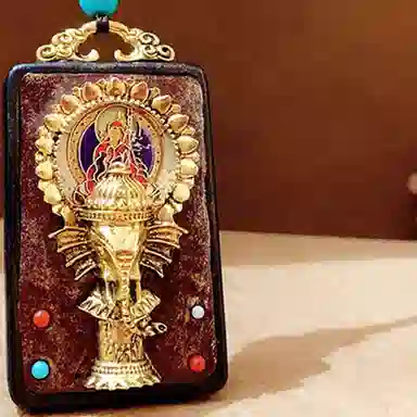 睦珦 时来运转 藏式美学唐卡诸事顺利 民族风百搭小众 财源滚滚财神来 黑檀 项链 男女同款情侣款