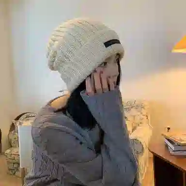 恩僾德 大头围保暖堆堆帽防寒宽松出行加厚显脸小户外冷帽 腈纶 绒线帽 男女同款情侣款