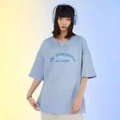 The Simpsons 3D Letter Cartoon Star Print T-Shirt