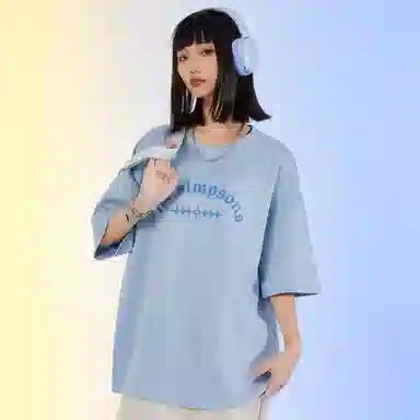 The Simpsons 3D Letter Cartoon Star Print T-Shirt