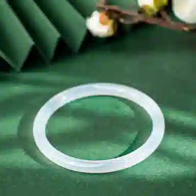 佐卡伊 白月光 叮当镯 玉髓 玉石手镯 女款